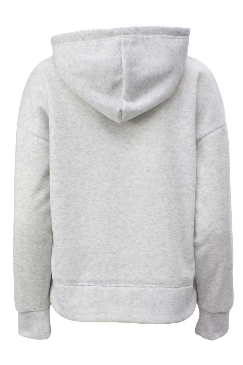 New York City Printed Solid Long Sleeve Hoodie - Grey - Womens Hoodies & Sweatshirts - Fairweather