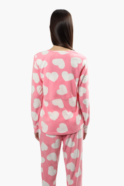 Canada Weather Gear Plush Crewneck Pajama Top - Pink - Womens Pajamas - Fairweather