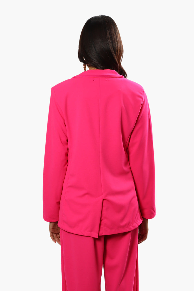 Limite Solid Single Button Blazer - Pink - Womens Blazers - Fairweather