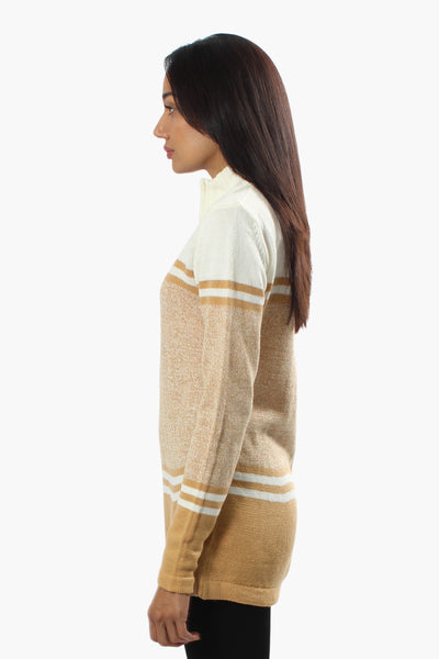 Canada Weather Gear Front Zip Pullover Sweater - Beige - Womens Pullover Sweaters - Fairweather
