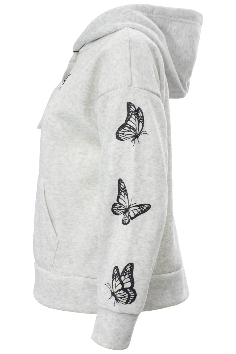 Canada Weather Gear Butterfly Sleeve Pullover Hoodie - Grey - Womens Hoodies & Sweatshirts - Fairweather
