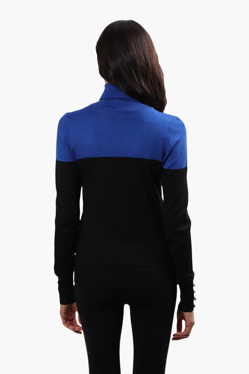 International INC Company Colour Block Pullover Sweater - Blue - Womens Pullover Sweaters - Fairweather