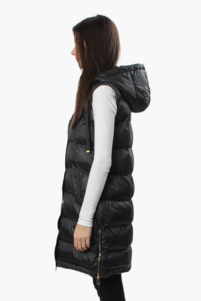 Canada Weather Gear Side Zip Long Puffer Vest - Black - Womens Vests - Fairweather