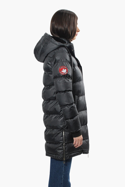 Canada Weather Gear Side Zip Puffer Parka Jacket - Black - Womens Parka Jackets - Fairweather