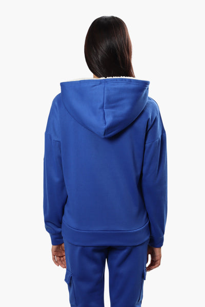 Canada Weather Gear Sherpa Lined Hoodie - Blue - Womens Hoodies & Sweatshirts - Fairweather