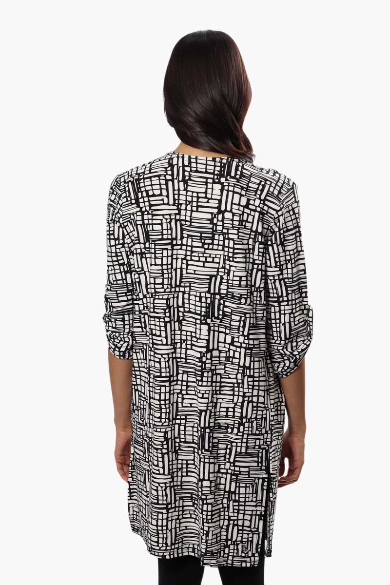 International INC Company Patterned Open Front Cardigan - Black - Womens Cardigans - Fairweather
