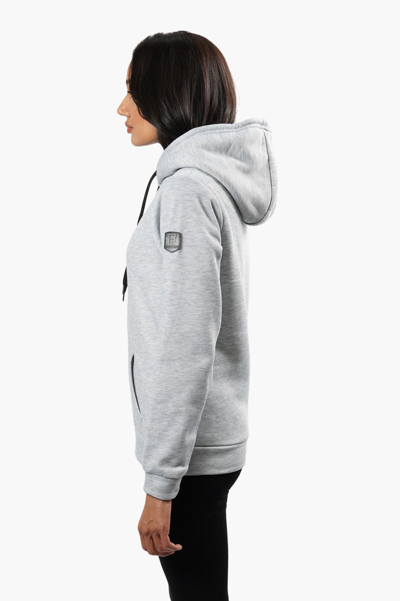 Fahrenheit Sherpa Lined Front Zip Hoodie - Grey - Womens Hoodies & Sweatshirts - Fairweather