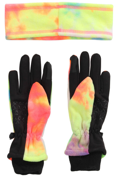 Reebok Tie Dye Glove Hat Set - Multi - Womens Gloves - Fairweather