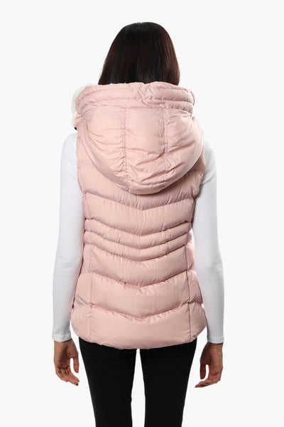Canada Weather Gear Sherpa Hood Puffer Vest - Pink - Womens Vests - Fairweather