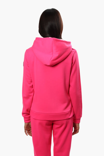 Fahrenheit Brooklyn Print Sherpa Hoodie - Pink - Womens Hoodies & Sweatshirts - Fairweather