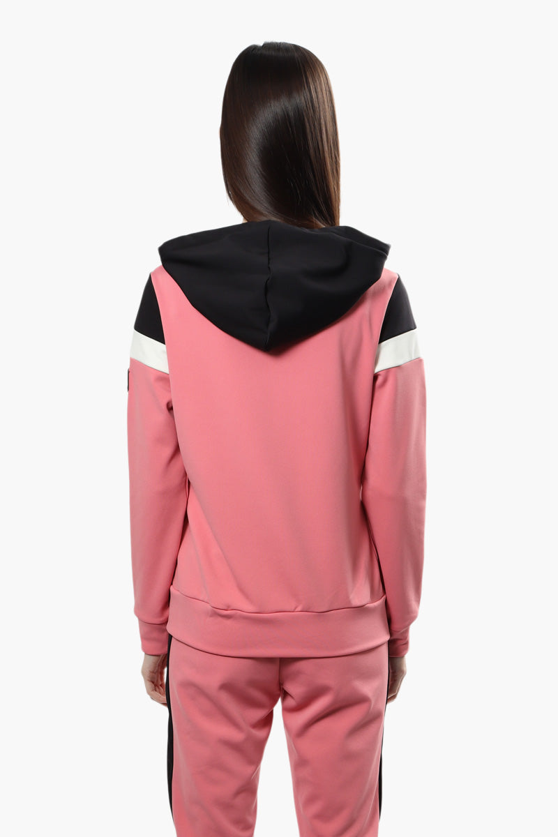 Fahrenheit Colour Block Front Zip Hoodie - Pink - Womens Hoodies & Sweatshirts - Fairweather