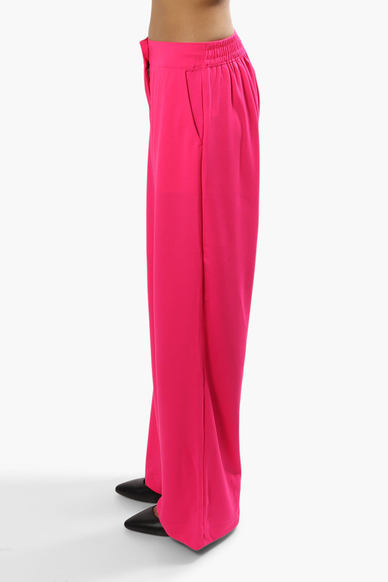 Limite Solid Wide Leg Pants - Pink - Womens Pants - Fairweather