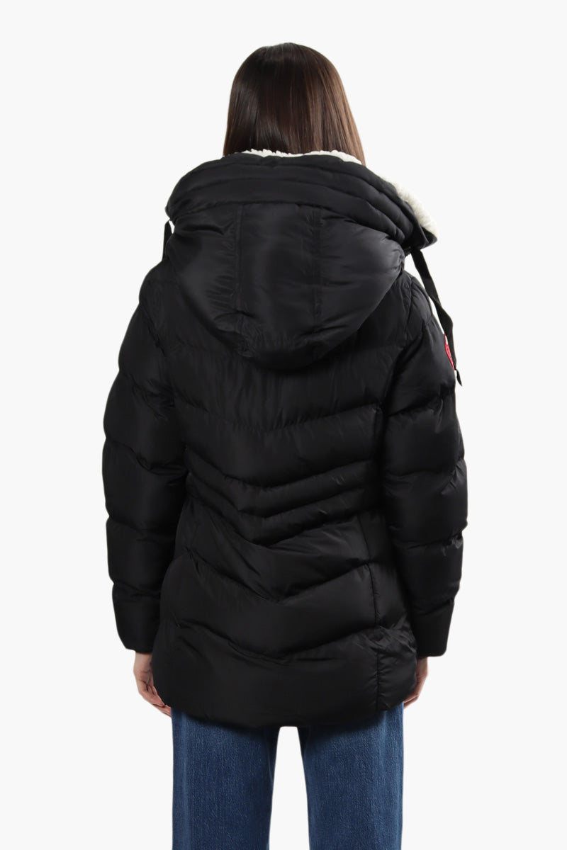 Canada Weather Gear Sherpa Lined Bomber Jacket - Black - Womens Bomber Jackets - Fairweather