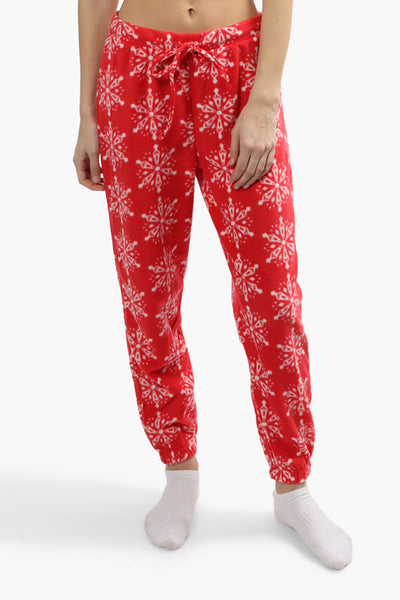 Canada Weather Gear Plush Pajama Joggers - Red - Womens Pajamas - Fairweather