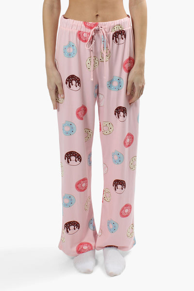 Canada Weather Gear Doughnut Print Pajama Pants - Pink - Womens Pajamas - Fairweather