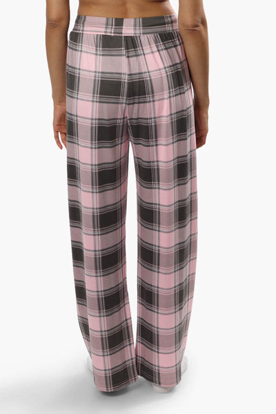 Cuddly Canuckies Plaid Print Pajama Pants - Pink - Womens Pajamas - Fairweather