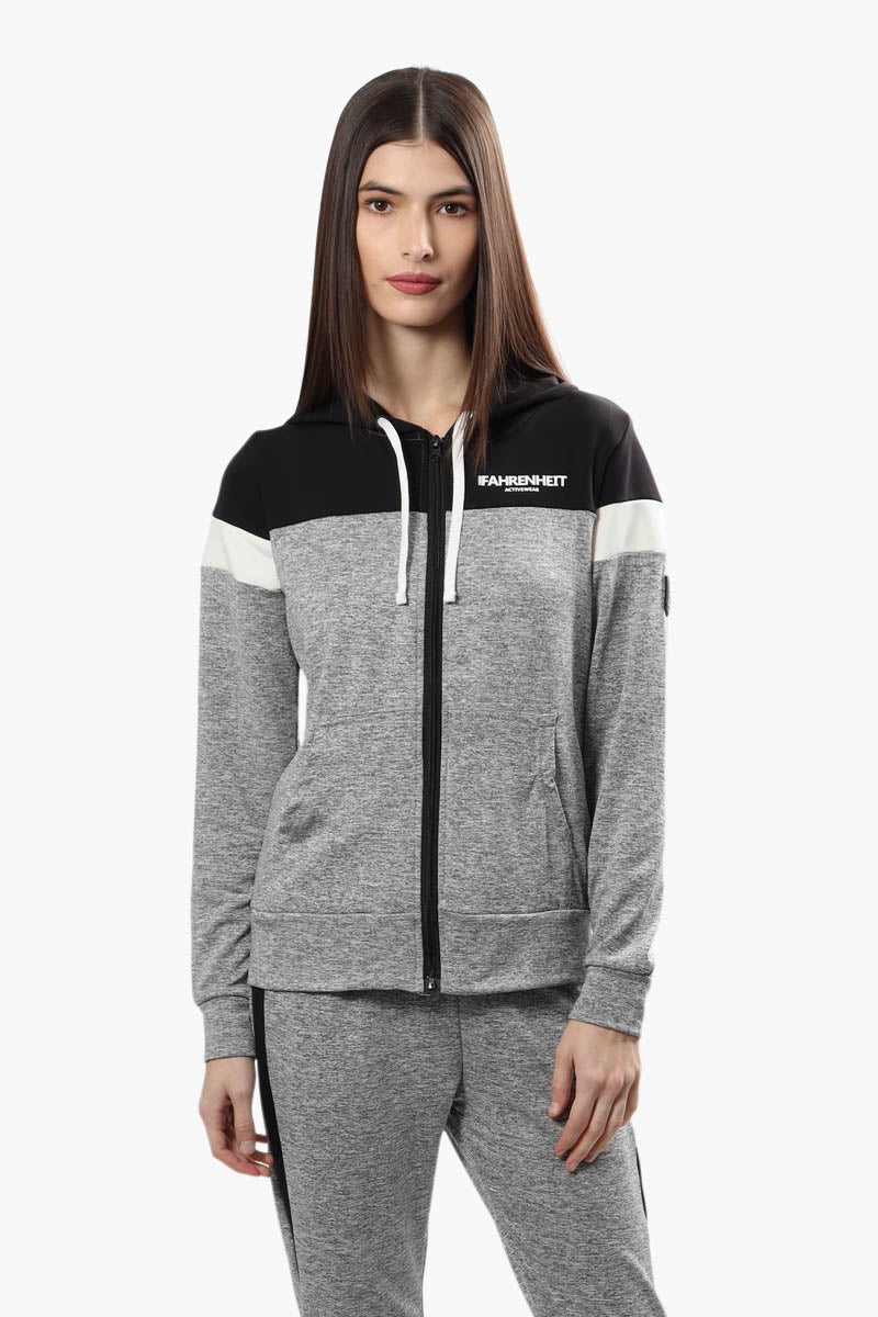 Fahrenheit Colour Block Front Zip Hoodie - Grey - Womens Hoodies & Sweatshirts - Fairweather