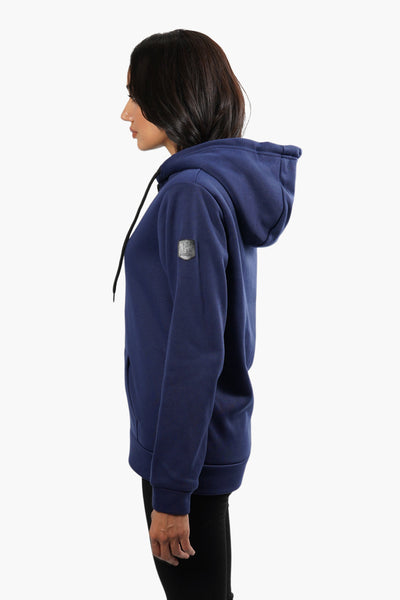 Fahrenheit Sherpa Lined Front Zip Hoodie - Navy - Womens Hoodies & Sweatshirts - Fairweather