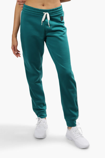 Fahrenheit Solid Piping Detail Joggers - Teal - Womens Joggers & Sweatpants - Fairweather