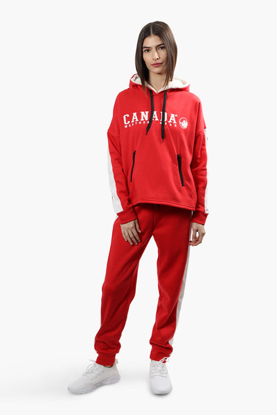 Canada Weather Gear Solid Side Stripe Joggers - Red - Womens Joggers & Sweatpants - Fairweather