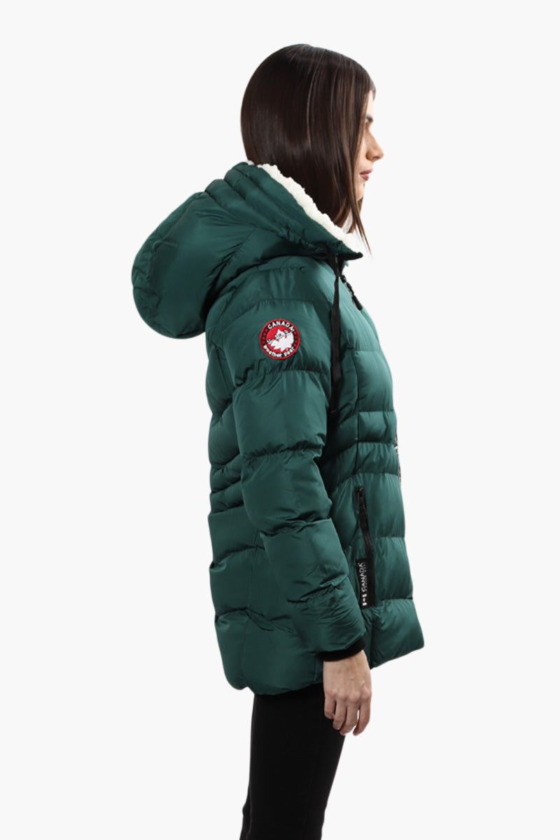 Canada Weather Gear Sherpa Lined Bomber Jacket - Green - Womens Bomber Jackets - Fairweather