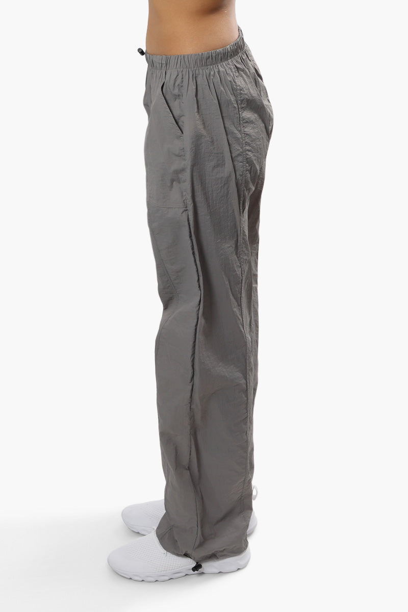 Urbanology Drawstring Detail Parachute Pants - Grey - Womens Pants - Fairweather