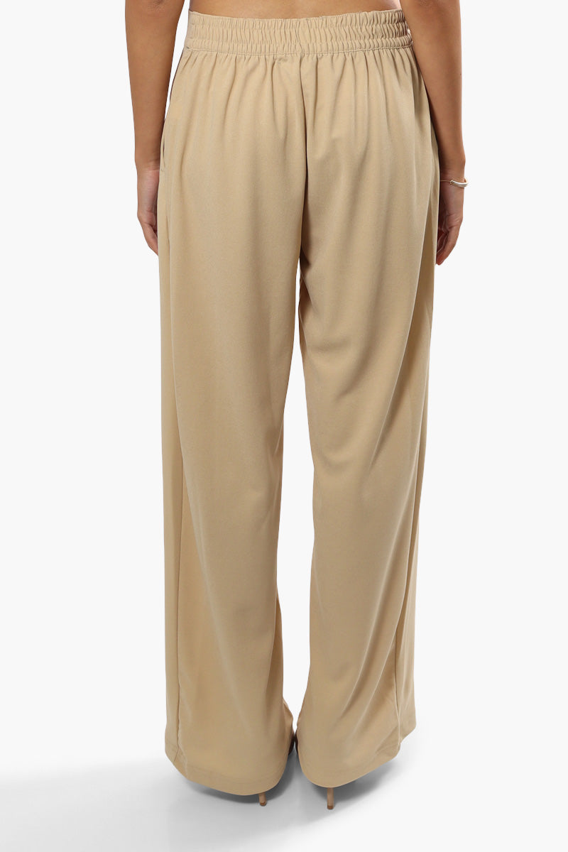 Limite Solid Wide Leg Pants - Beige - Womens Pants - Fairweather