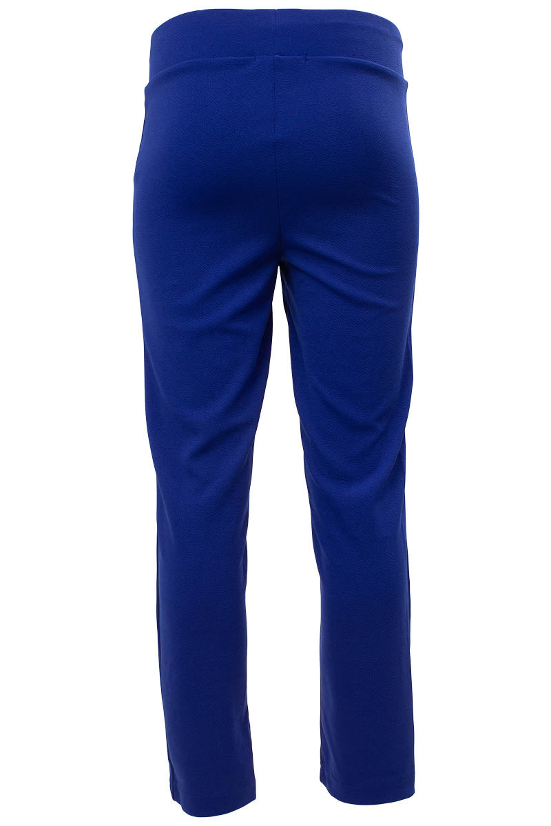 Solid Elastic Waist Pencil Pants - Blue - Womens Pants - Fairweather