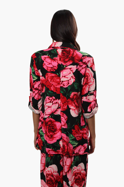 Impress Floral 2 Button Blazer - Pink - Womens Blazers - Fairweather