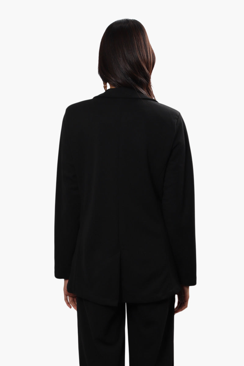 Limite Solid Single Button Blazer - Black - Womens Blazers - Fairweather