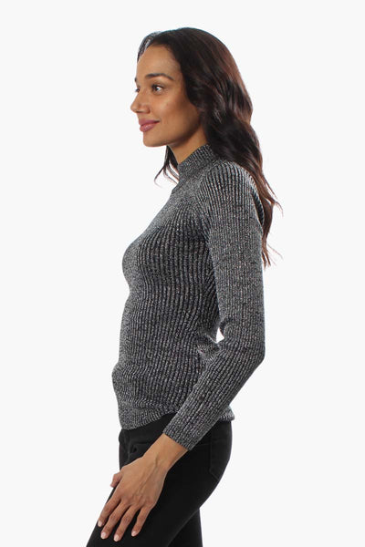 Limite Ribbed Mock Neck Pullover Sweater - Grey - Womens Pullover Sweaters - Fairweather