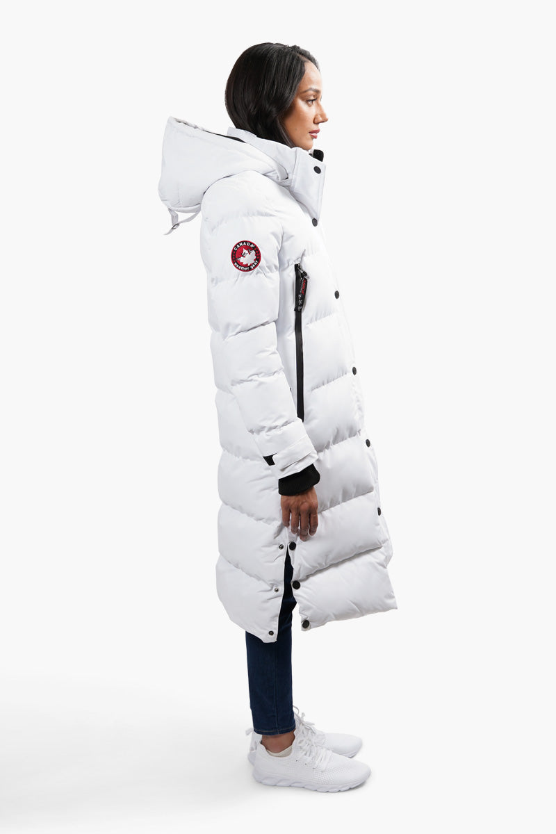 Canada Weather Gear Long Puffer Parka Jacket - White - Womens Parka Jackets - Fairweather