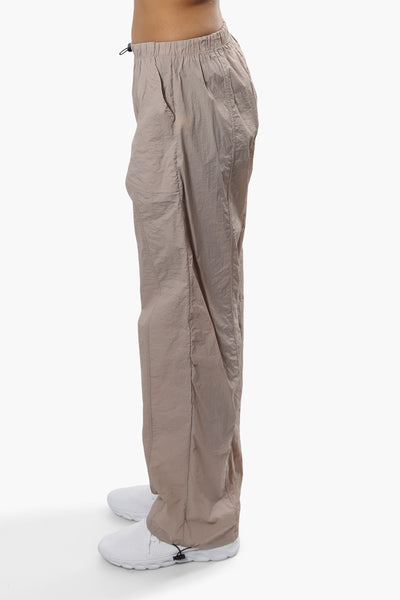 Urbanology Drawstring Detail Parachute Pants - Beige - Womens Pants - Fairweather
