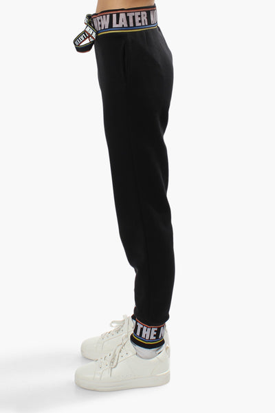 New Look Printed Waistband Joggers - Black - Womens Joggers & Sweatpants - Fairweather