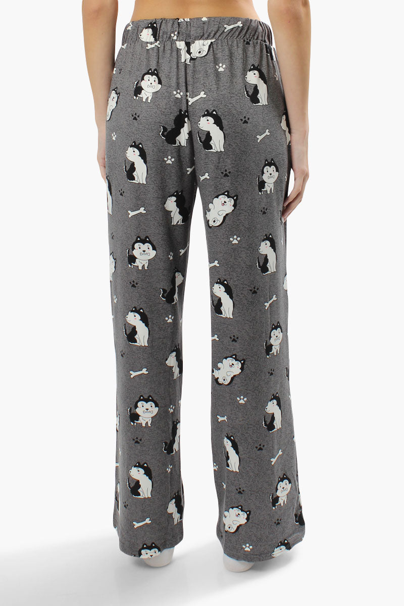 Canada Weather Gear Dog Print Pajama Pants - Grey - Womens Pajamas - Fairweather