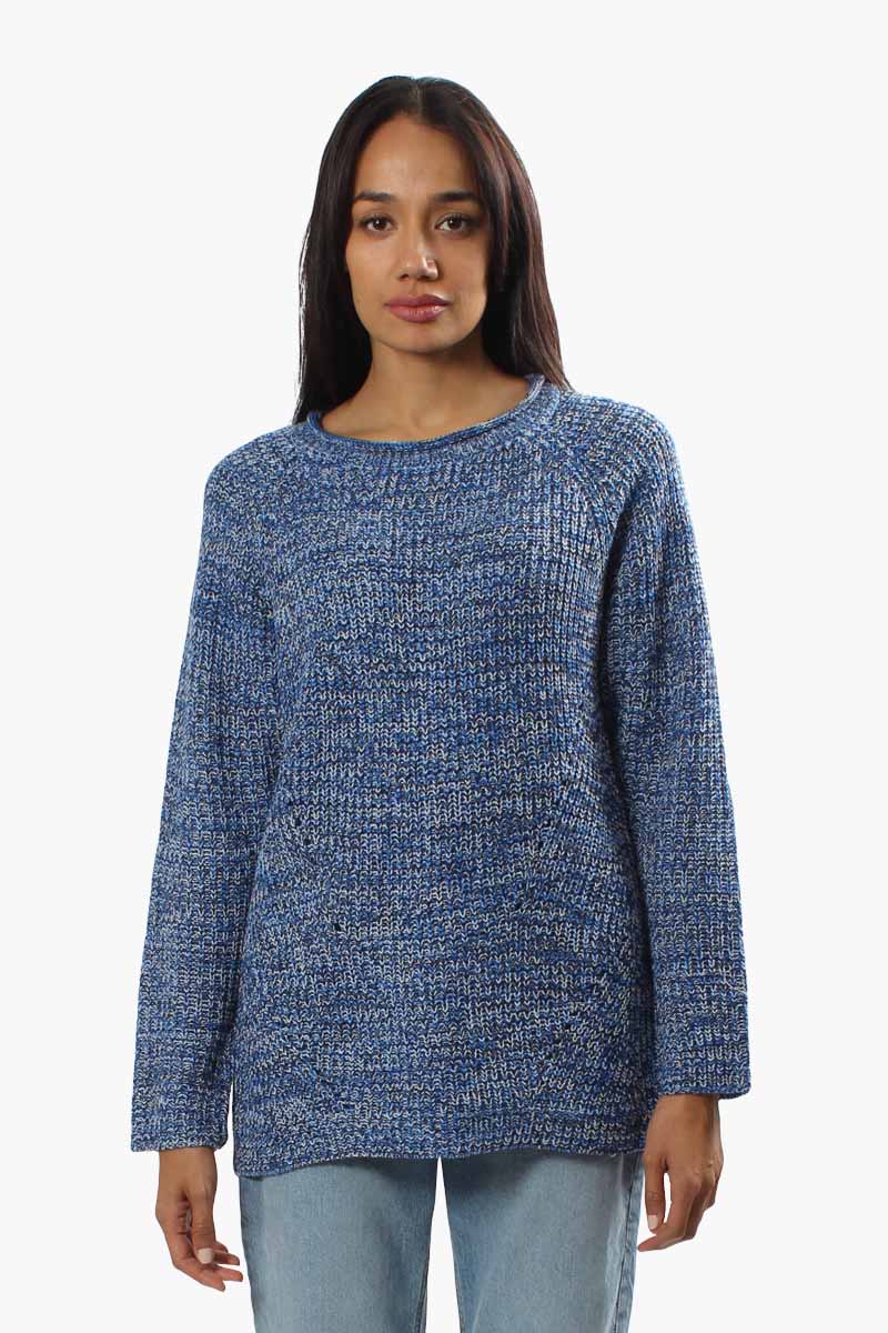 International INC Company Knit Crewneck Pullover Sweater - Blue - Womens Pullover Sweaters - Fairweather