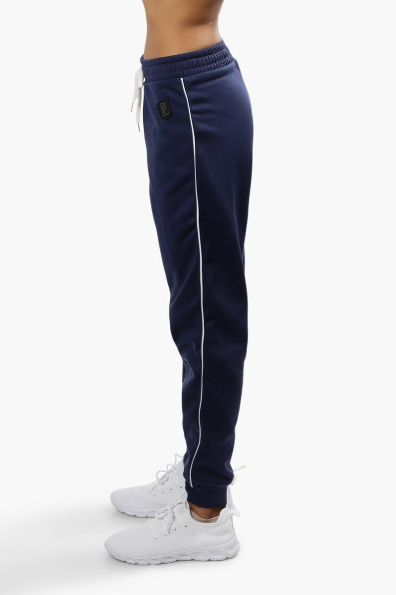 Fahrenheit Solid Piping Detail Joggers - Navy - Womens Joggers & Sweatpants - Fairweather