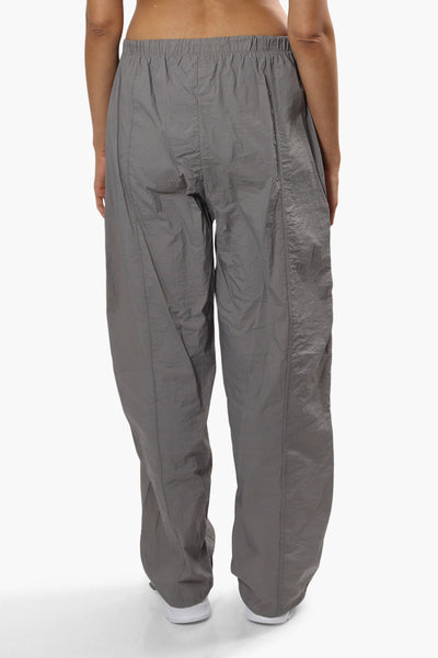 Urbanology Drawstring Detail Parachute Pants - Grey - Womens Pants - Fairweather