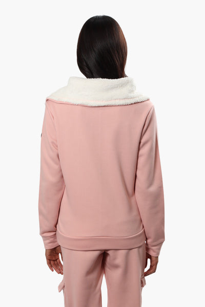 Canada Weather Gear Solid Half Zip Sweatshirt - Pink - Womens Hoodies & Sweatshirts - Fairweather