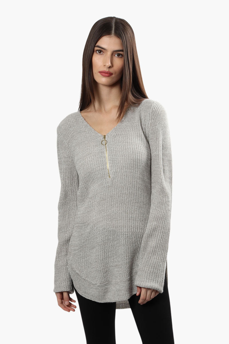 International INC Company Striped Pullover Sweater - Grey - Womens Pullover Sweaters - Fairweather