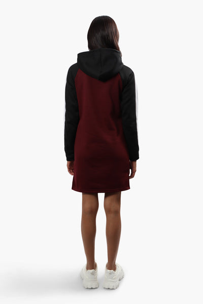 Fahrenheit New York Print Tunic Hoodie - Burgundy - Womens Hoodies & Sweatshirts - Fairweather
