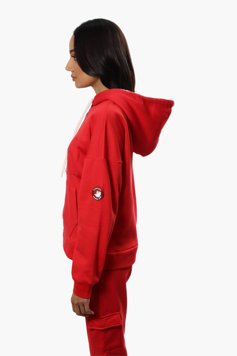 Canada Weather Gear Sherpa Lined Hoodie - Red - Womens Hoodies & Sweatshirts - Fairweather