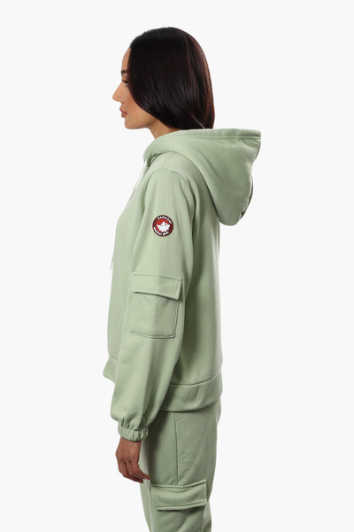 Canada Weather Gear Pocket Sleeve Sherpa Hoodie - Green - Womens Hoodies & Sweatshirts - Fairweather