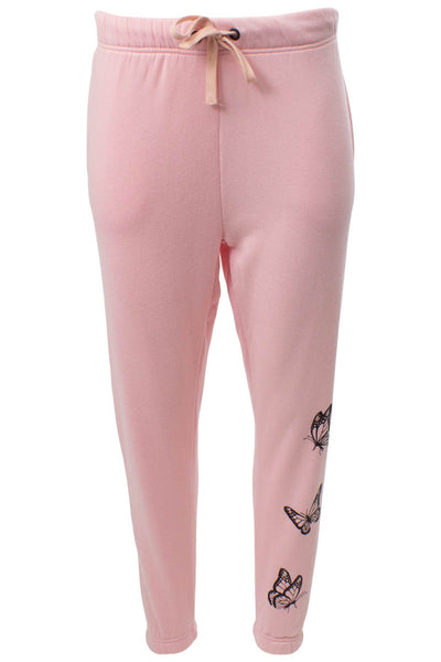 Canada Weather Gear Tie Waist Butterfly Sweatpants - Pink - Womens Joggers & Sweatpants - Fairweather