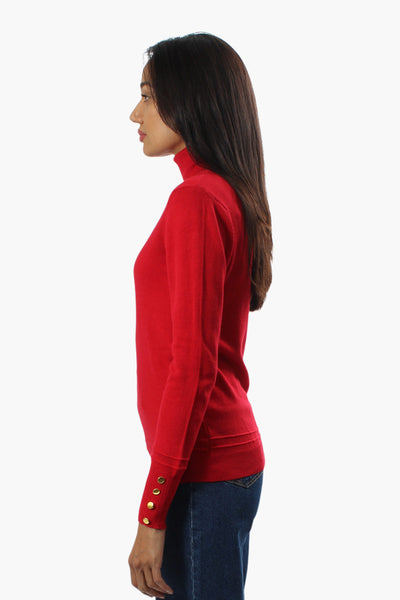 International INC Company Turtleneck Pullover Sweater - Red - Womens Pullover Sweaters - Fairweather