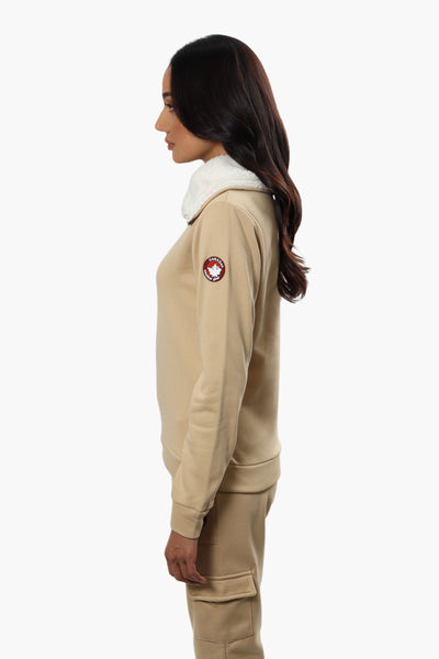 Canada Weather Gear Solid Half Zip Sweatshirt - Beige - Womens Hoodies & Sweatshirts - Fairweather