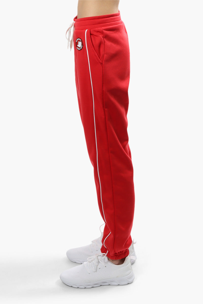 Canada Weather Gear Solid Piping Detail Joggers - Red - Womens Joggers & Sweatpants - Fairweather