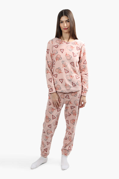 Canada Weather Gear Plush Crewneck Pajama Top - Blush - Womens Pajamas - Fairweather