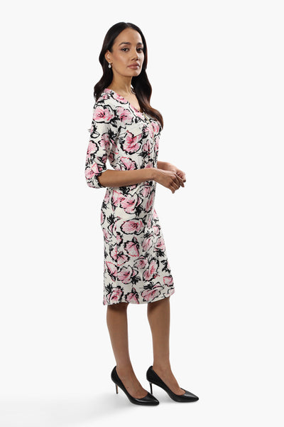 International INC Company Floral Flap Pocket Day Dress - White - Womens Day Dresses - Fairweather