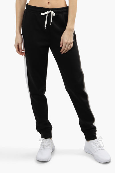 Canada Weather Gear Solid Side Stripe Joggers - Black - Womens Joggers & Sweatpants - Fairweather